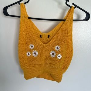 Yellow knitted top